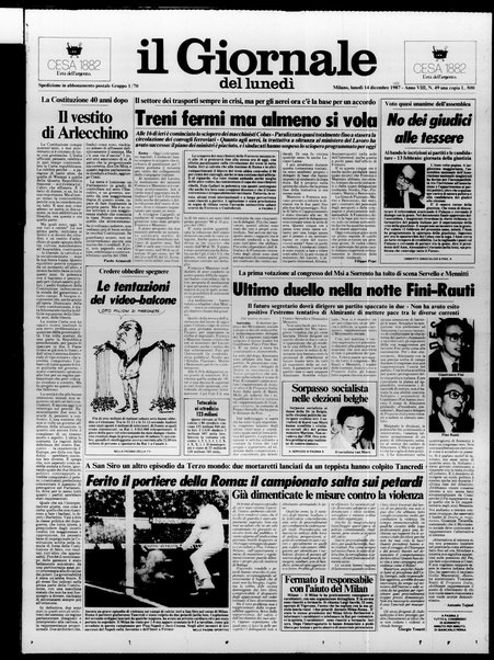 Il giornale del lunedi